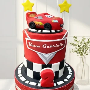 Lightning McQueen Birthday Cake | Cars Race Car Theme Cake | 02