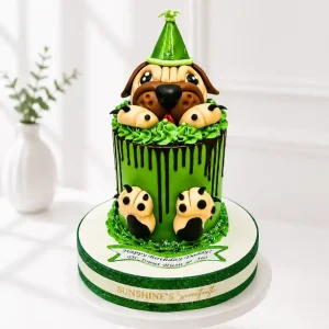 Dog Birthday Cake | Animal Theme Cake | 02