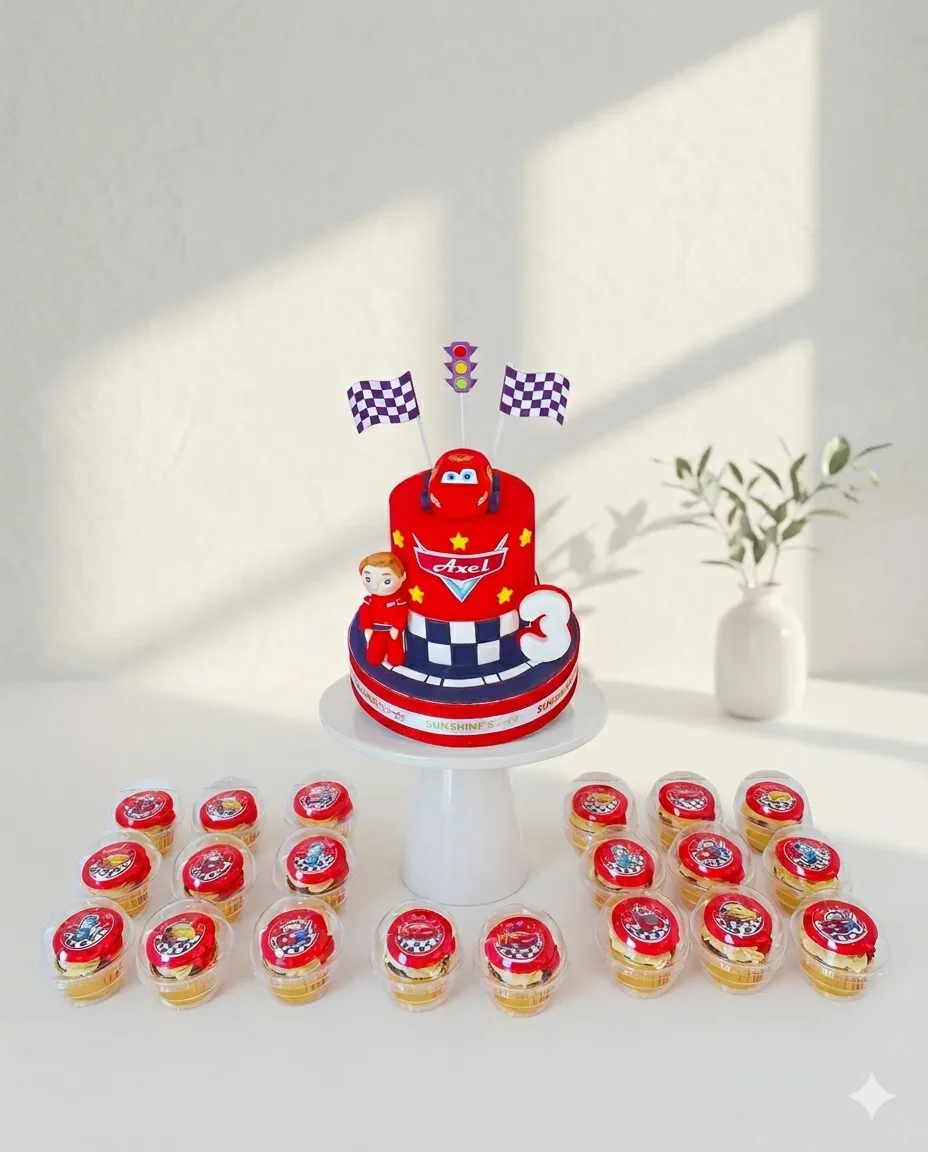 Cars Birthday Cake Set | Race Car & Transportation Cake Set | 03