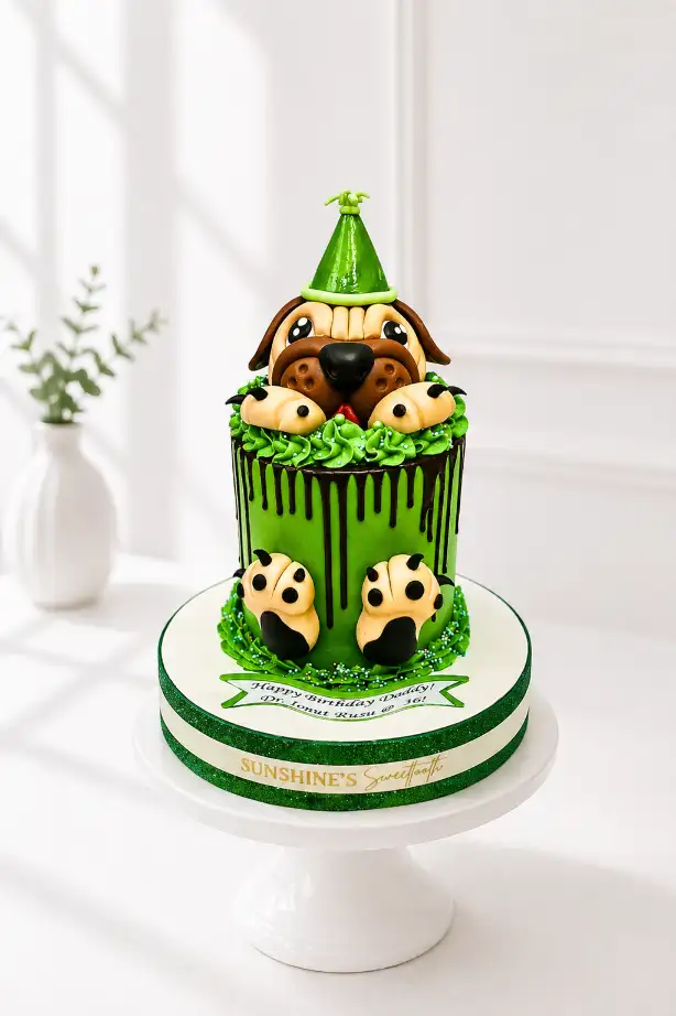 Dog Birthday Cake | Animal Theme Cake | 02