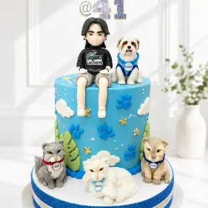 Dog Birthday Cake | Animal Theme Cake | 03