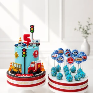 Cars Birthday Cake Set | Race Car & Transportation Cake Set | 04