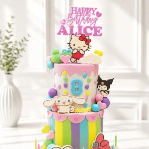 2-Tier Hello Kitty Birthday Cake | Sanrio Theme Cake | 01