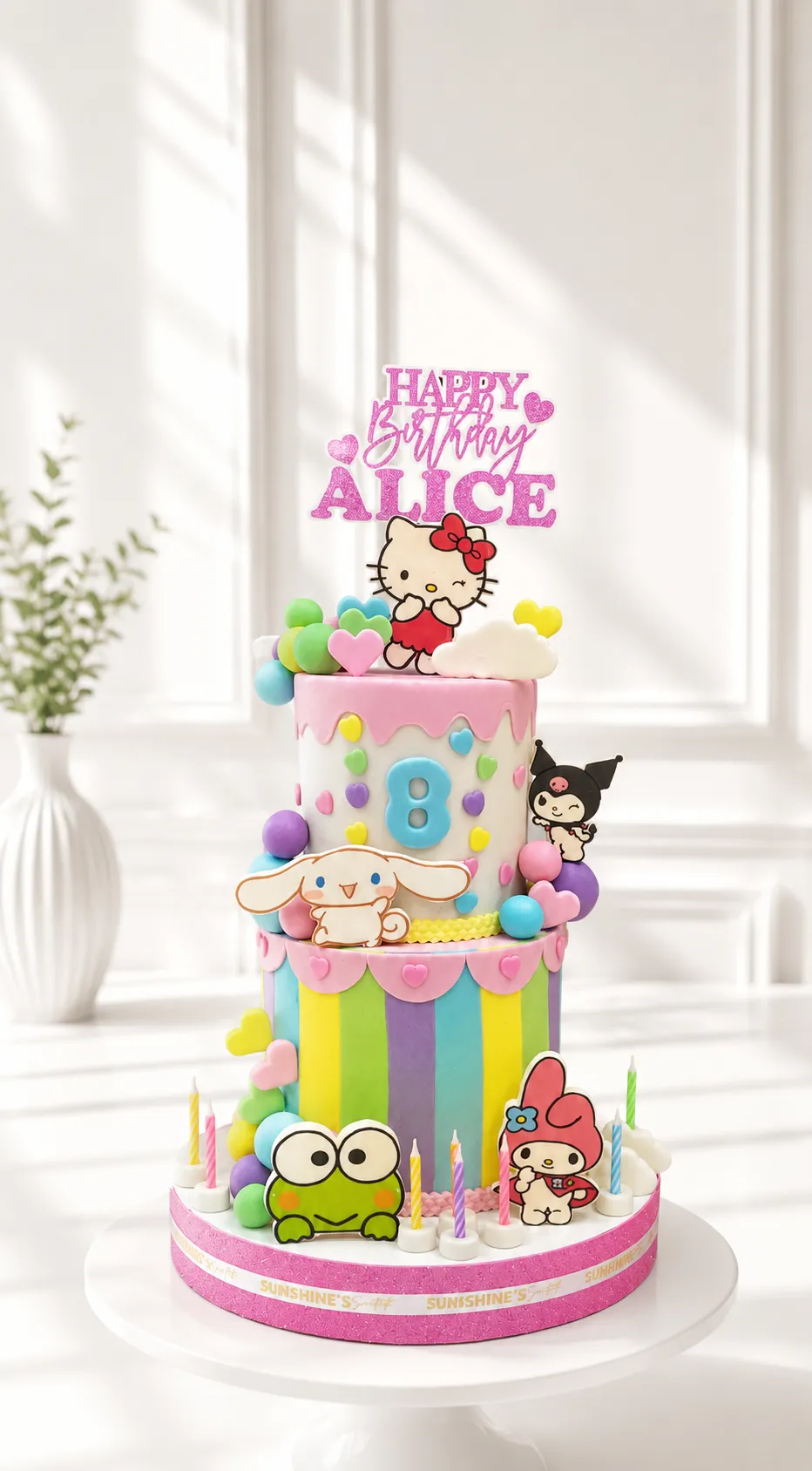 2-Tier Hello Kitty Birthday Cake | Sanrio Theme Cake | 01
