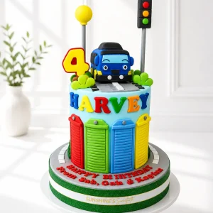 Tayo the Little Bus Birthday Cake | Cartoon Theme Cake | 01