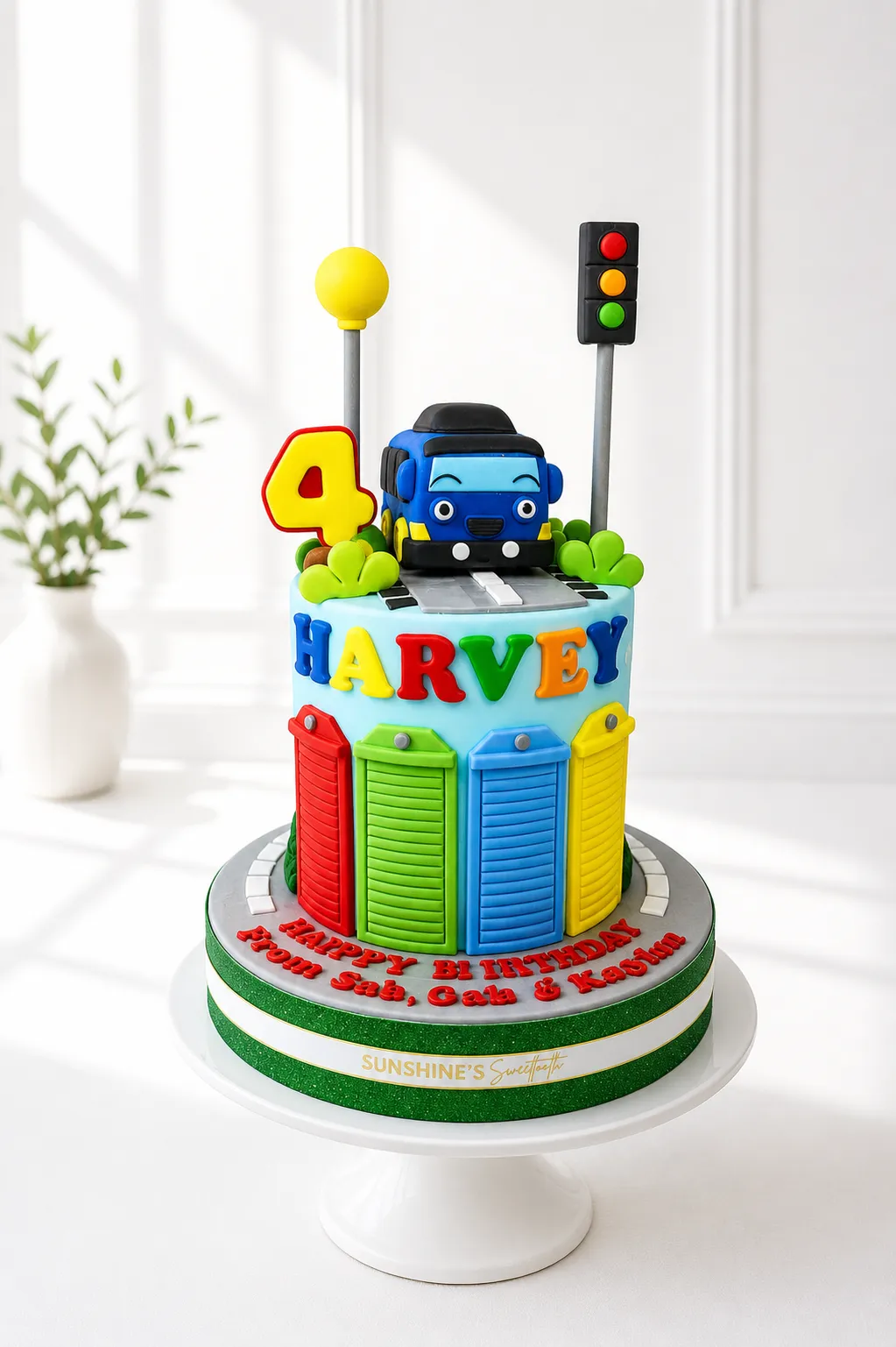 Tayo the Little Bus Birthday Cake | Cartoon Theme Cake | 01