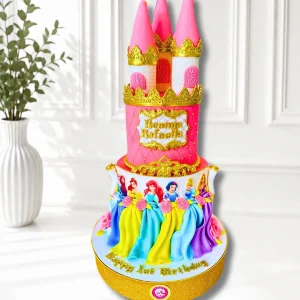 2-Tier Disney Princess Birthday Cake | Princess Theme Cake | 01