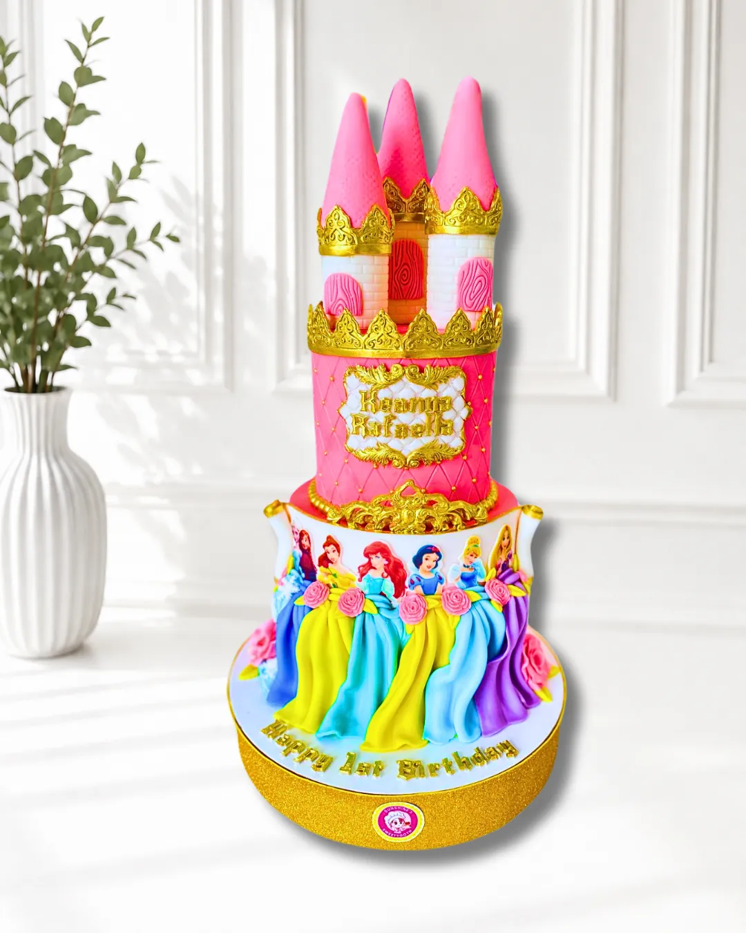 2-Tier Disney Princess Birthday Cake | Princess Theme Cake | 01