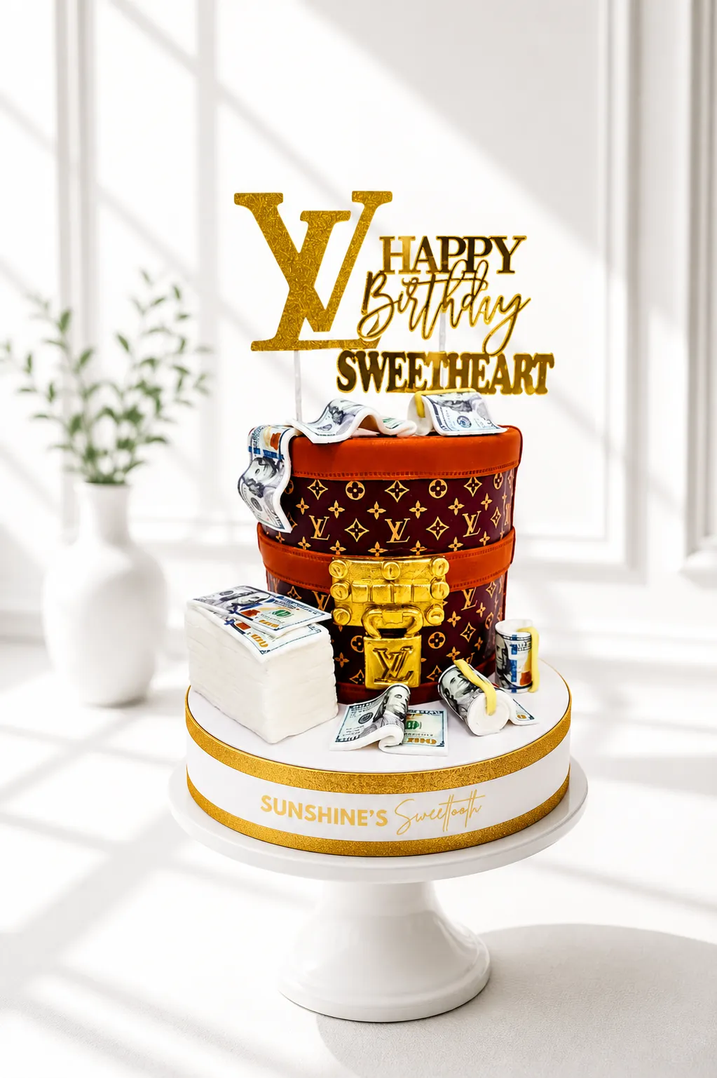 Louis Vuitton-Inspired Birthday Cake | Luxury Designer Cake | 01