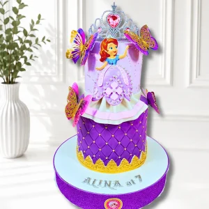 2-Tier Sofia the First Birthday Cake | Princess Theme Cake | 01