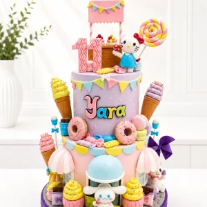 2-Tier Hello Kitty Birthday Cake | Sanrio Theme Cake | 02