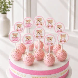 Bear Cake Pops | Teddy Bear Christening Cake Pops | 01