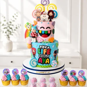Toca Boca Birthday Cake Set | Gaming Theme Cake Set | 01