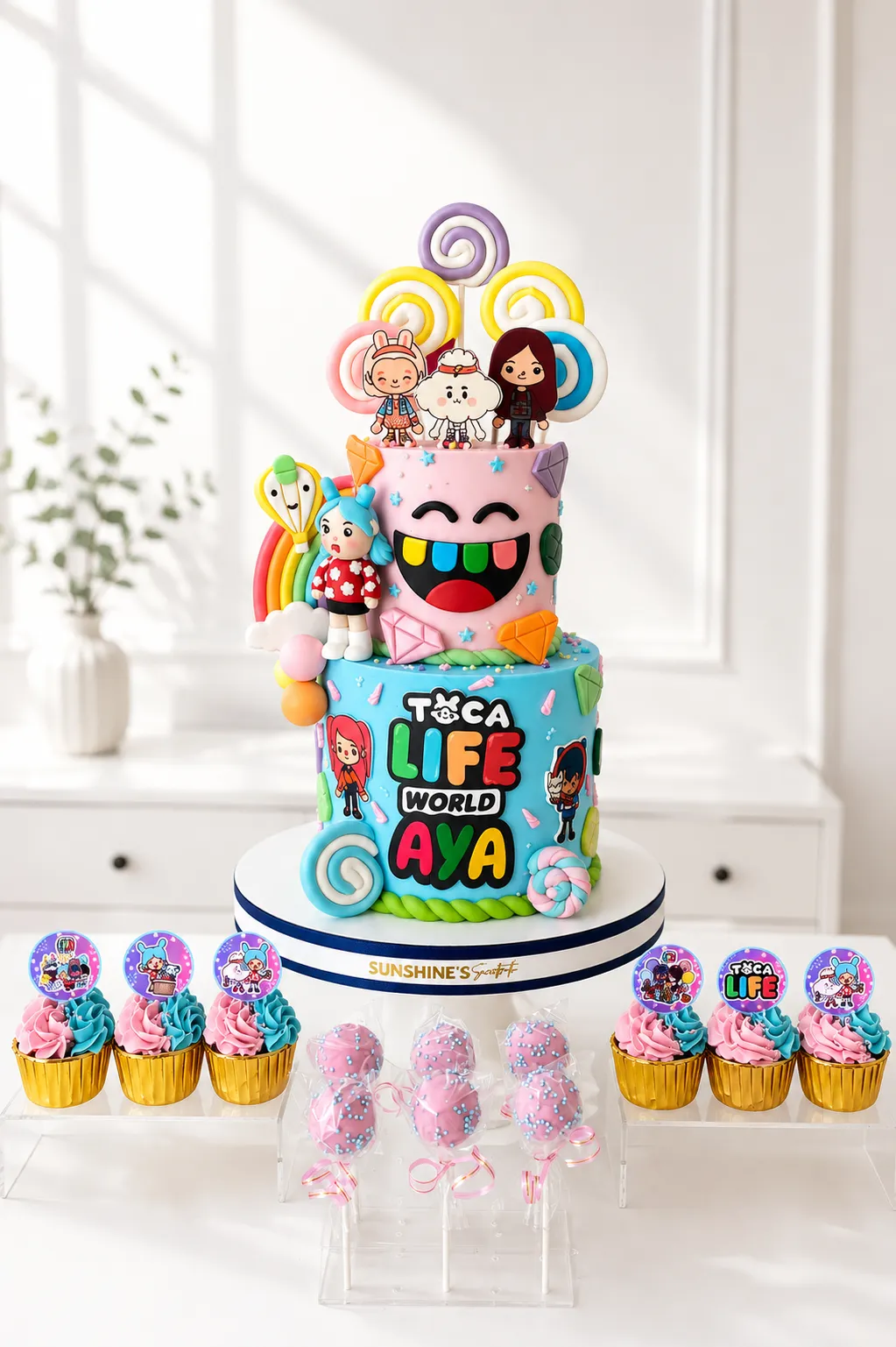 Toca Boca Birthday Cake Set | Gaming Theme Cake Set | 01