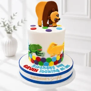 Brown Bear Birthday Cake | Animal Theme Cake | 01