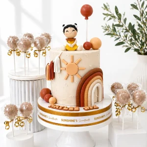 1st Birthday Cake for Girl Set | Baby Girl Birthday Cake Set | 01