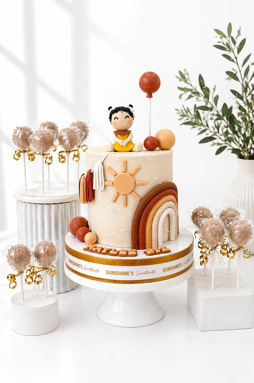 1st Birthday Cake for Girl Set | Baby Girl Birthday Cake Set | 01