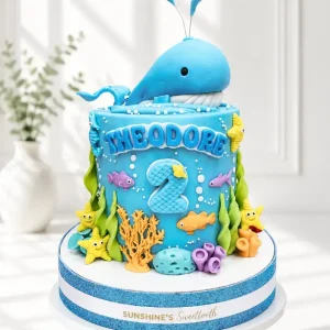 Under the Sea Birthday Cake | Whale Cake | 01