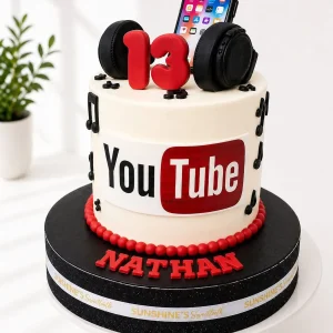 YouTube & Music Birthday Cake | Content Creator Cake | 01