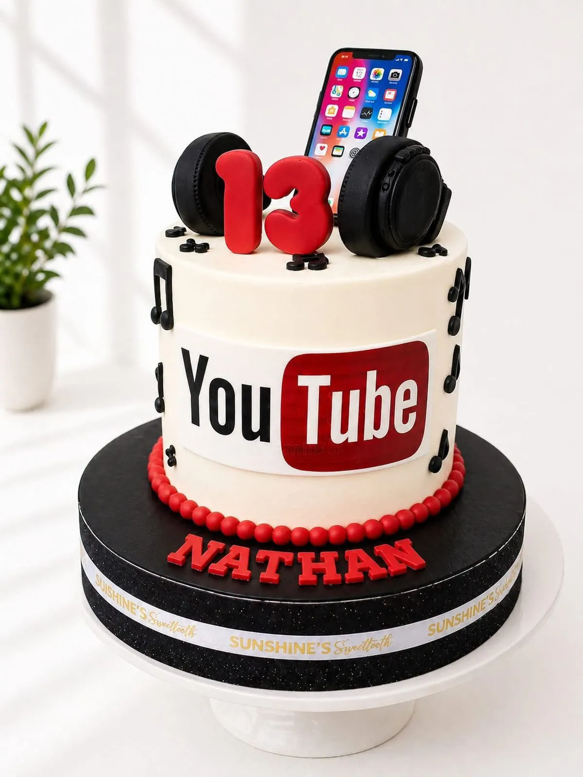 YouTube & Music Birthday Cake | Content Creator Cake | 01