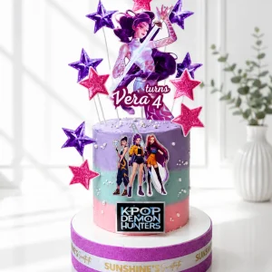 KPop Demon Hunters Birthday Cake | Huntrix Theme Cake | 03
