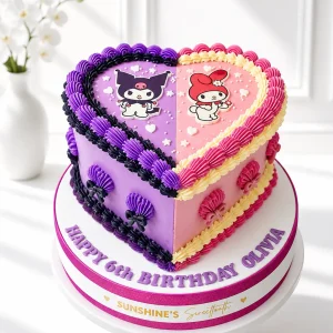 Kuromi Birthday Cake | Sanrio Theme Cake | 03