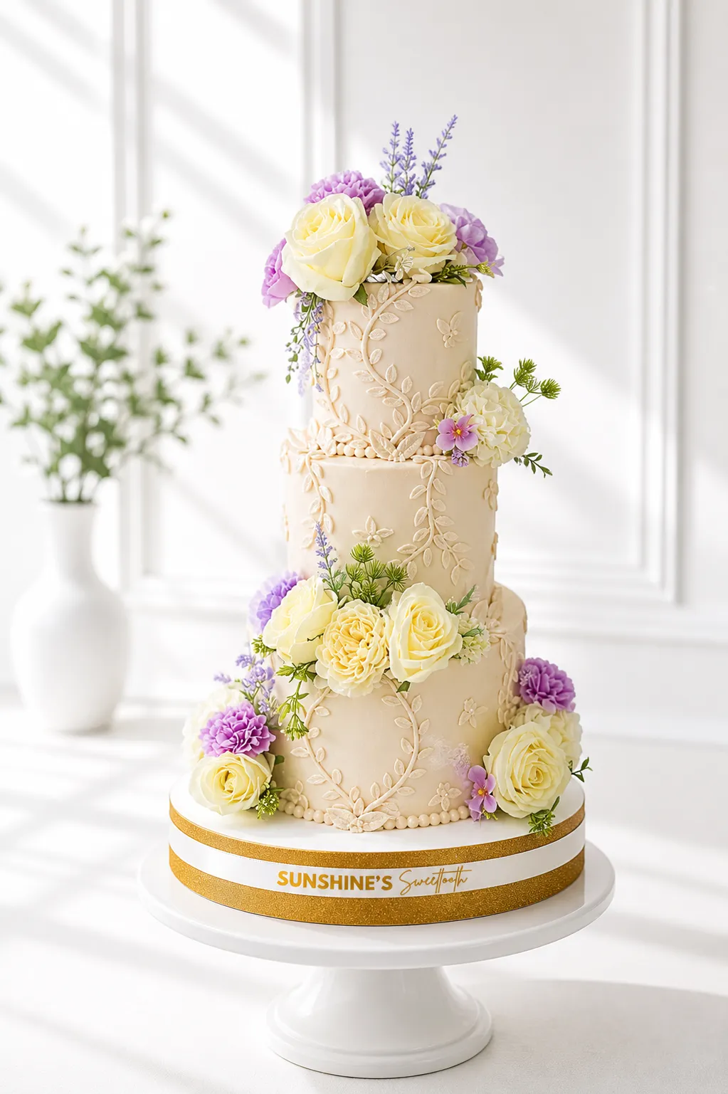3-Tier Elegant Wedding Cake | Engagement & Anniversary Cake | 03