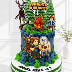 99 Nights in the Forest Birthday Cake | Gaming Theme Cake | 01