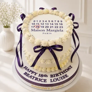 Vintage Buttercream Cake | Calendar Birthday Cake | 01