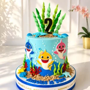Baby Shark Birthday Cake | Under the Sea Cake | 01