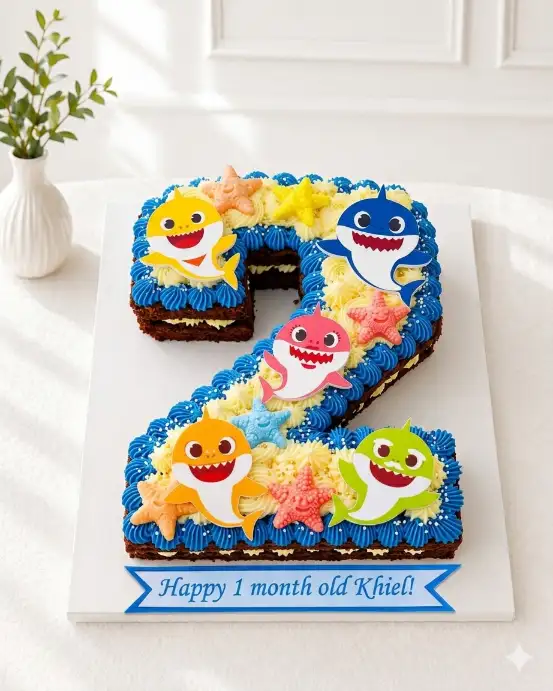 Baby Shark Birthday Cake | Under the Sea Cake | 01