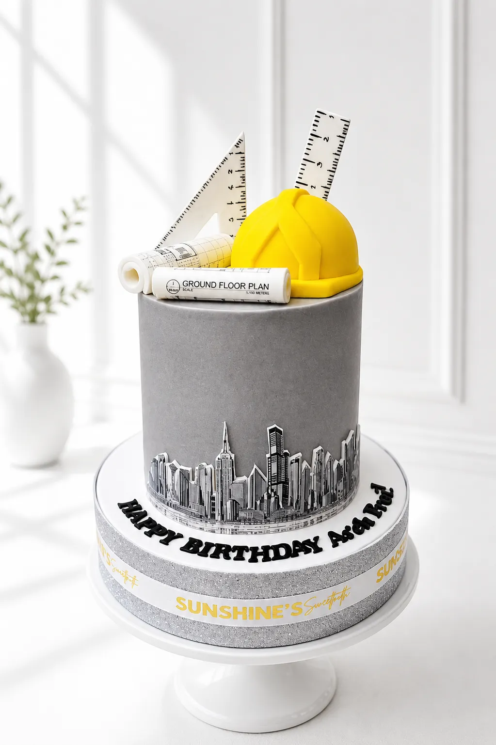 Architect & Engineer Birthday Cake | Dad Celebration Cake | 01