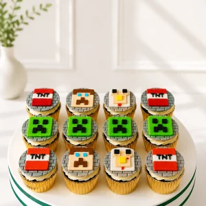Minecraft Cupcakes | Gaming Theme Cupcakes | 6-Piece Set | 01