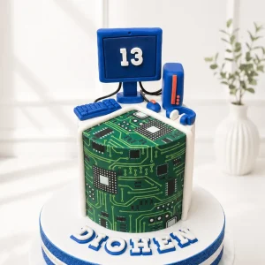 Gamer Birthday Cake | Computer Gaming Cake | 01