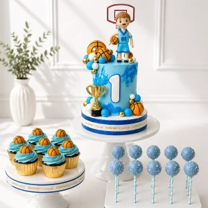 Basketball Birthday Cake Set | Sports Theme Cake Set | 01