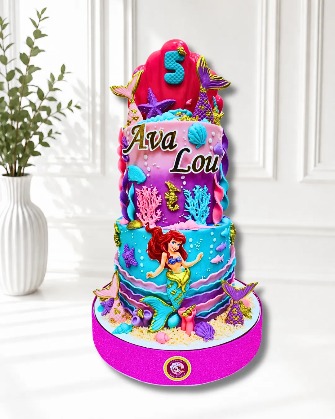 2-Tier Mermaid Birthday Cake | Under the Sea Cake | 02