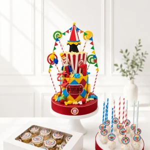 Circus Birthday Cake Set | Carnival & Clown Cake Set | 01