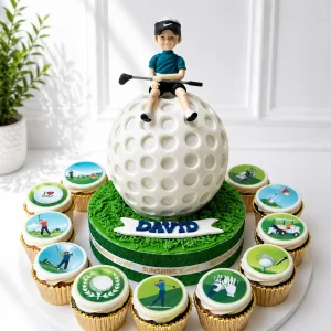 Golf Boss Birthday Cake Set | Golf Theme Cake | 01