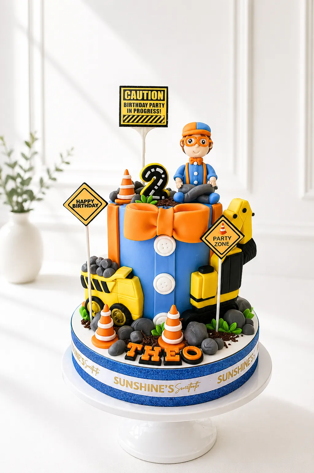 Blippi Construction Birthday Cake | Excavator Cake | 01