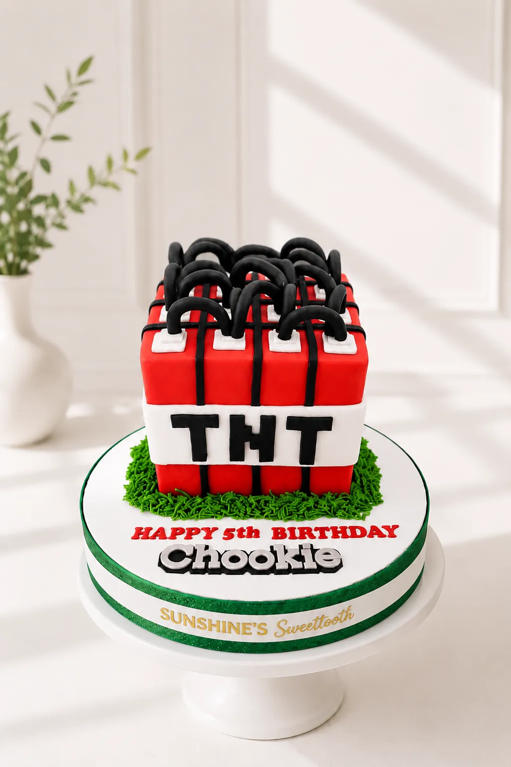 3D Minecraft TNT Cake | Minecraft Birthday Cake 01