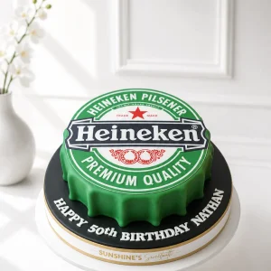 3D Heineken Beer Cake | Beer Lover Birthday Cake 01