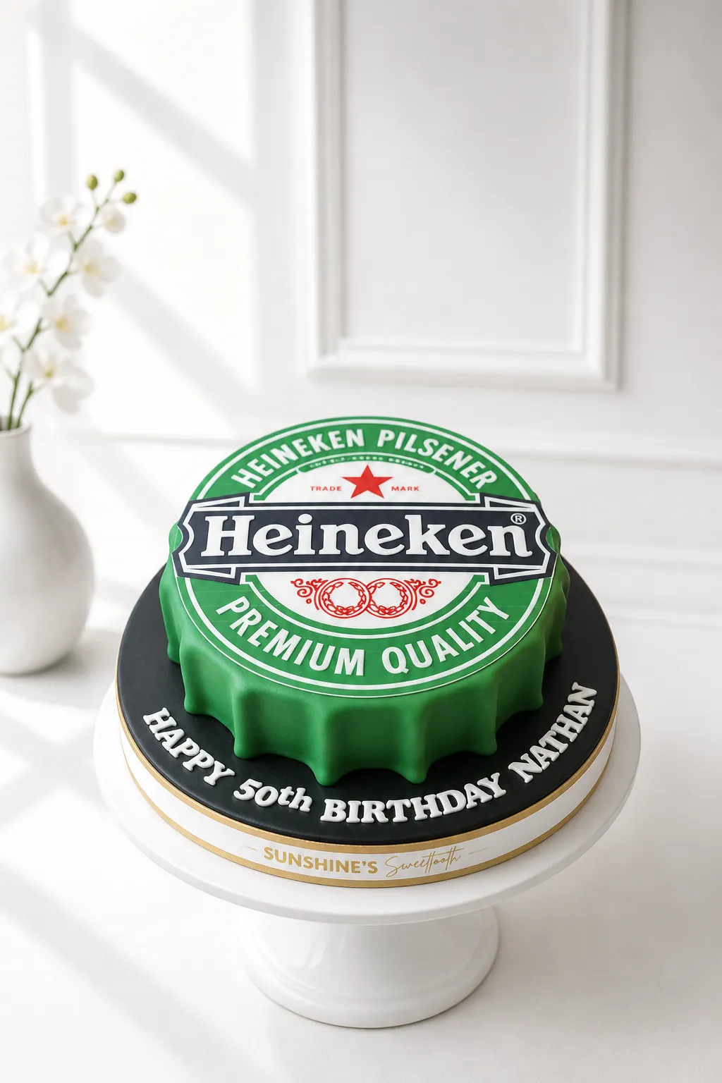 3D Heineken Beer Cake | Beer Lover Birthday Cake 01