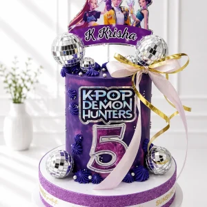 KPop Demon Hunters Birthday Cake | Huntrix Theme Cake | 04