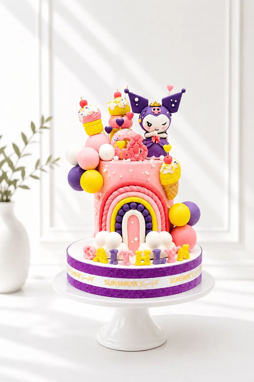 Kuromi Birthday Cake | Sanrio Theme Cake | 04