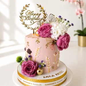 Floral Birthday Cake | Flower Cake | 04