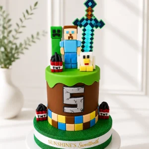 Minecraft Birthday Cake | Gaming Theme Cake | 04