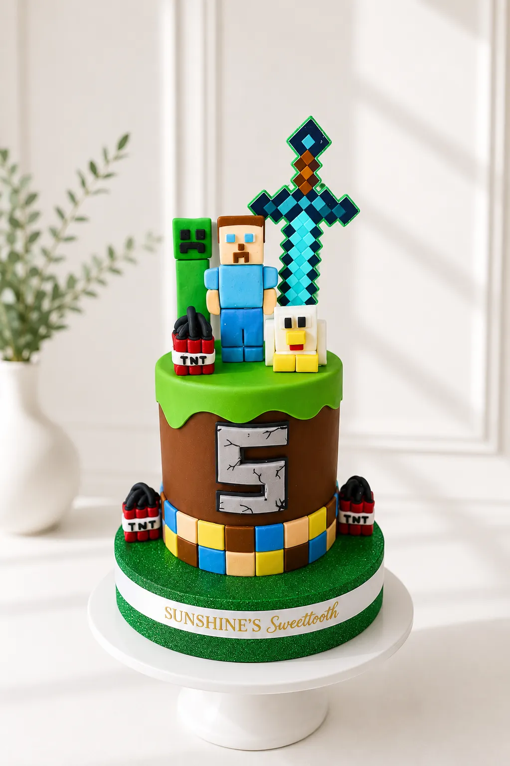 Minecraft Birthday Cake | Gaming Theme Cake | 04