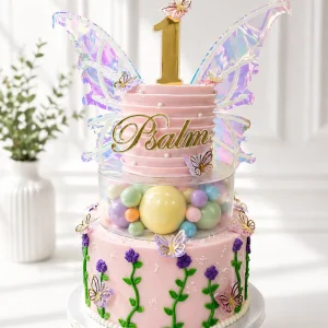 3-Tier Elegant Fairy & Butterfly Cake | Birthday, Baby Shower & Celebration Cake | 01