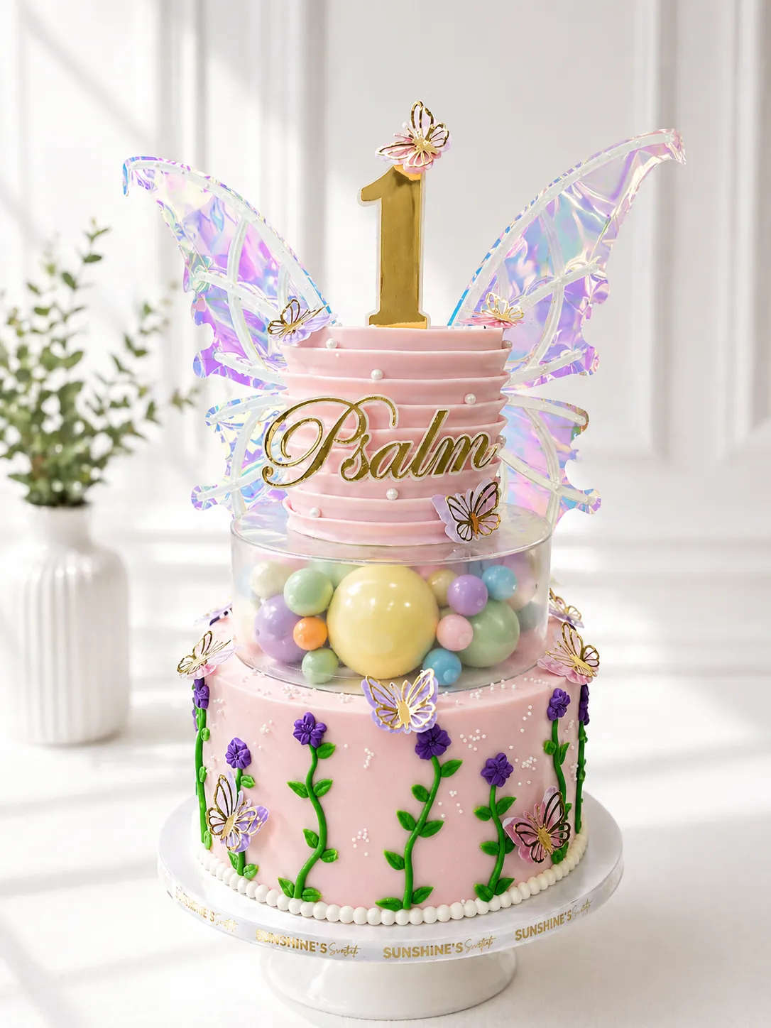 3-Tier Elegant Fairy & Butterfly Cake | Birthday, Baby Shower & Celebration Cake | 01