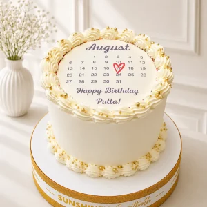Vintage Buttercream Cake | Calendar Birthday Cake | 02